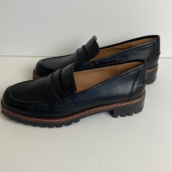 Madewell Elinor Black Leather Loafer Shoe Sz 6 NWOT Dark Academia Preppy Office - Picture 6 of 16